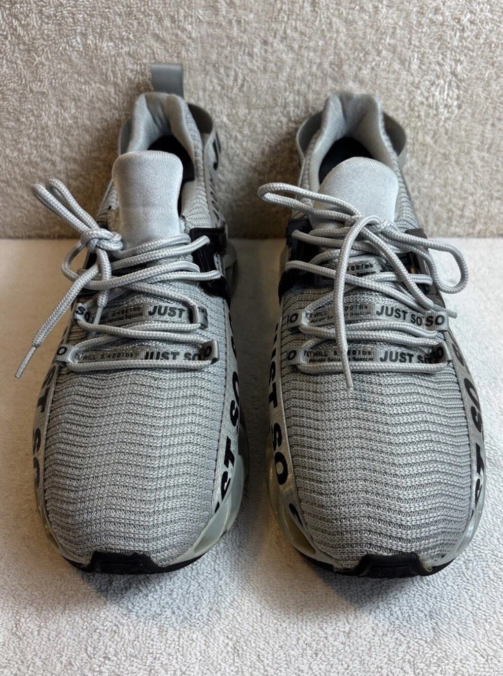 Just So So Men’s Running/Walking No Slip Sneakers Shoe White Size 42